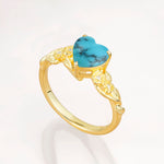 SR17617 Turquoise Ring - White-Gold