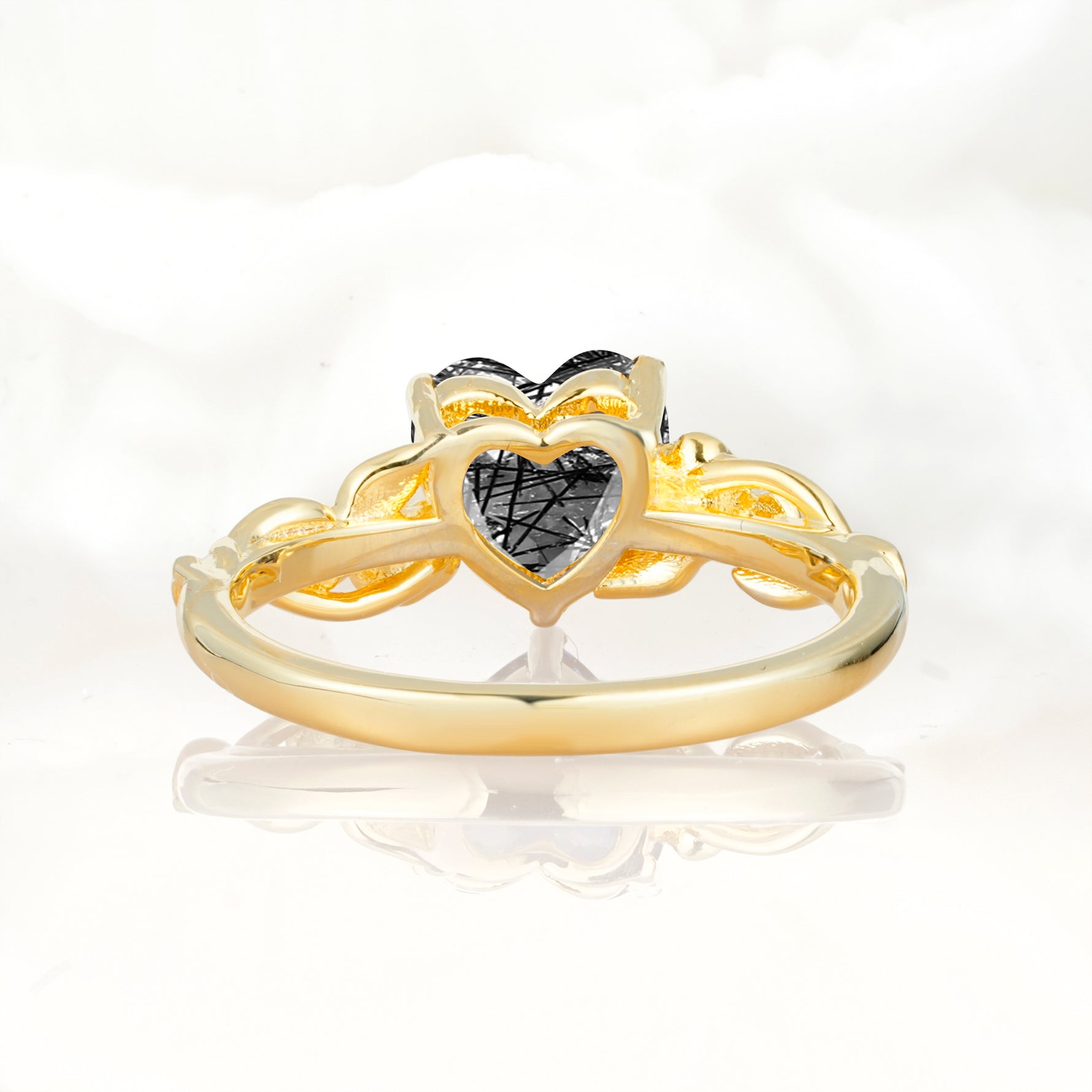 SR17617 Black Rutilated Quartz Ring - Additional view