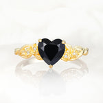 SR17617 Black Onyx Ring - Yellow-Gold