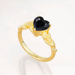 SR17617 Black Onyx Ring - White-Gold