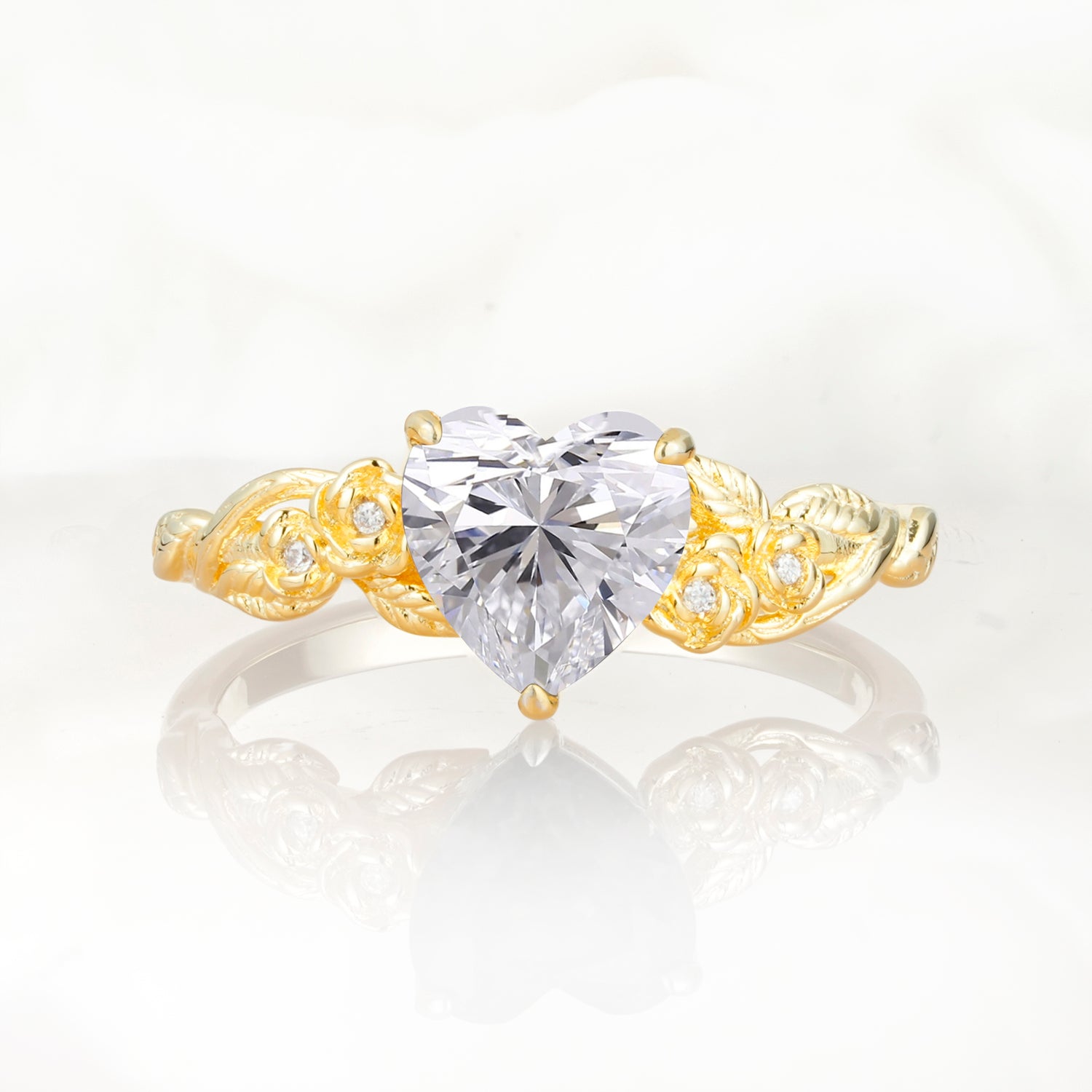 SR17617 Lab Diamond Ring - Yellow-Gold