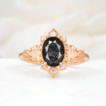 SR17618 Black Rutilated Quartz Ring - Additional view