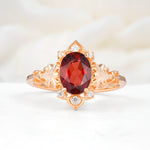 SR17618 Garnet Ring - Additional view