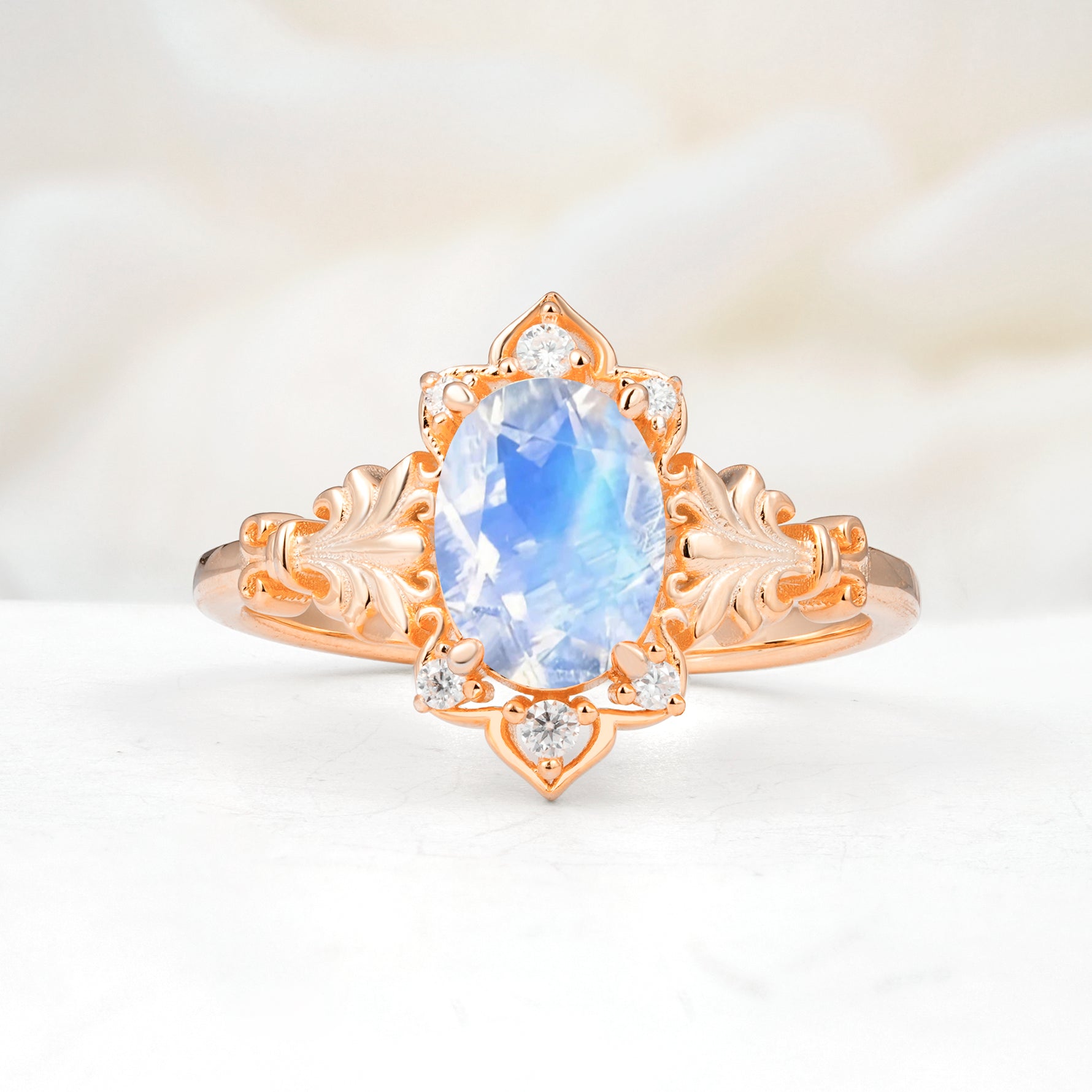 SR17618 Moonstone Ring - Additional view