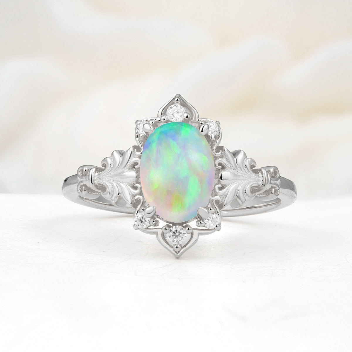 SR17618 Fire Opal Ring - Additional view