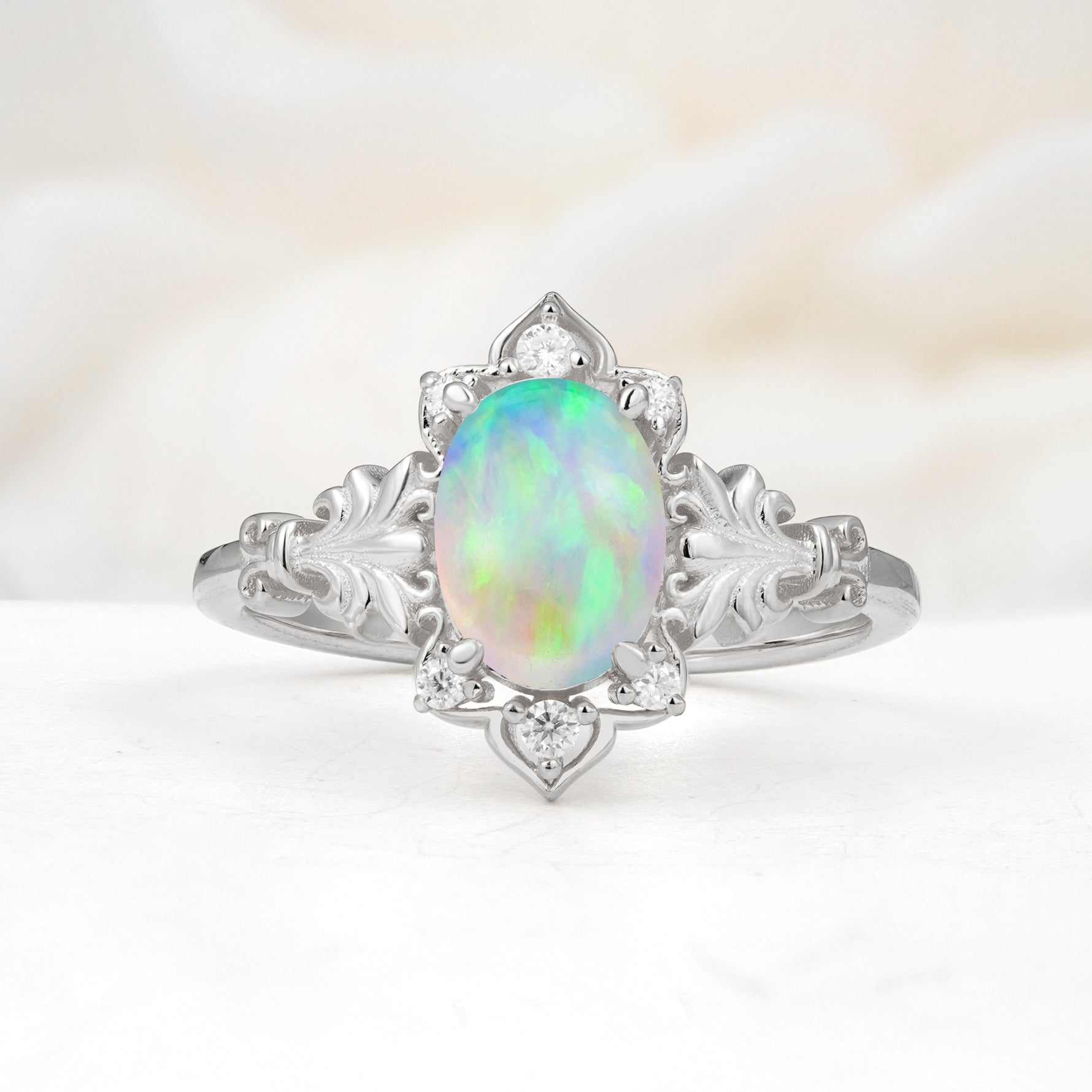 SR17618 Fire Opal Ring - Additional view
