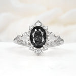 SR17618 Black Rutilated Quartz Ring - Additional view