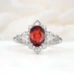 SR17618 Garnet Ring - Additional view