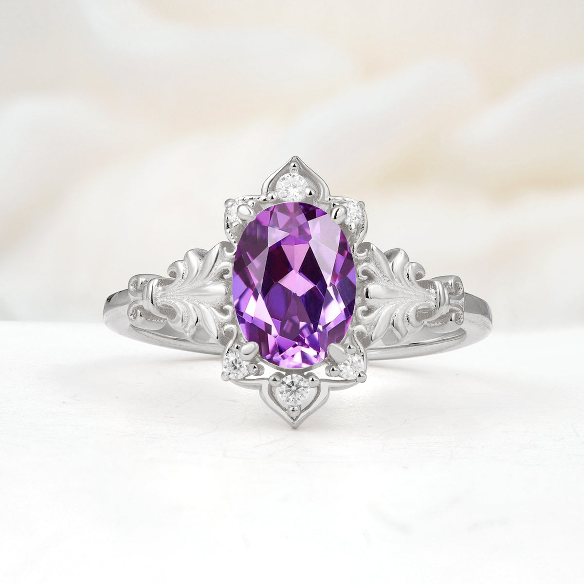 SR17618 Amethyst Ring - Additional view
