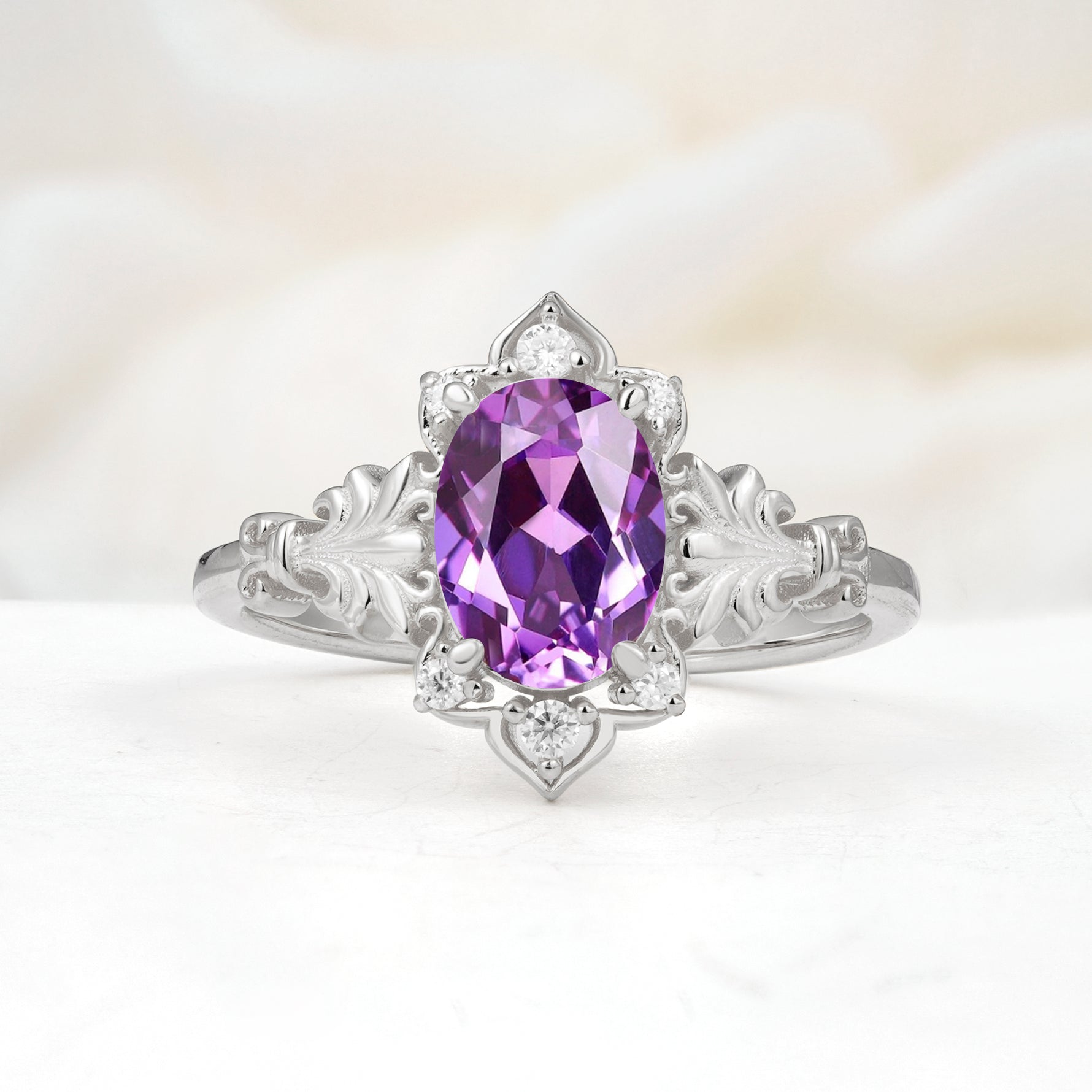 SR17618 Amethyst Ring - Additional view
