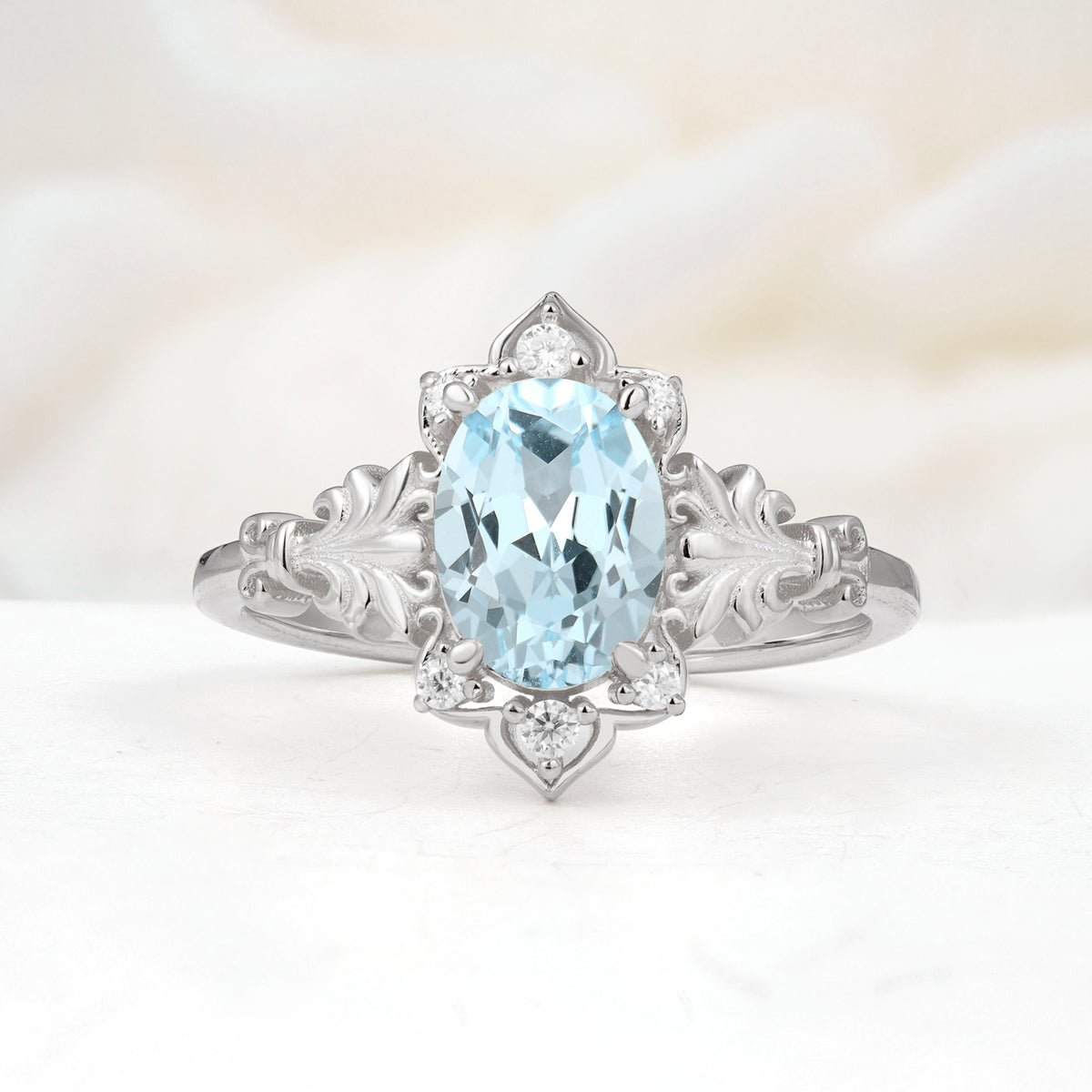 SR17618 Aquamarine Ring - Additional view