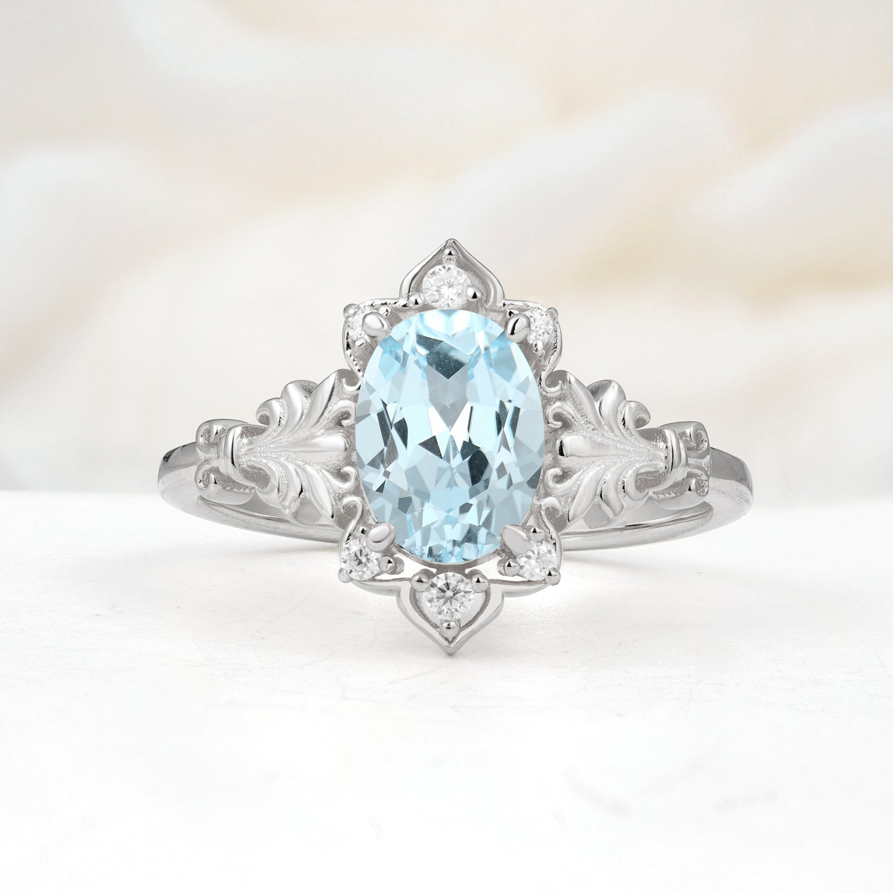 SR17618 Aquamarine Ring - Additional view