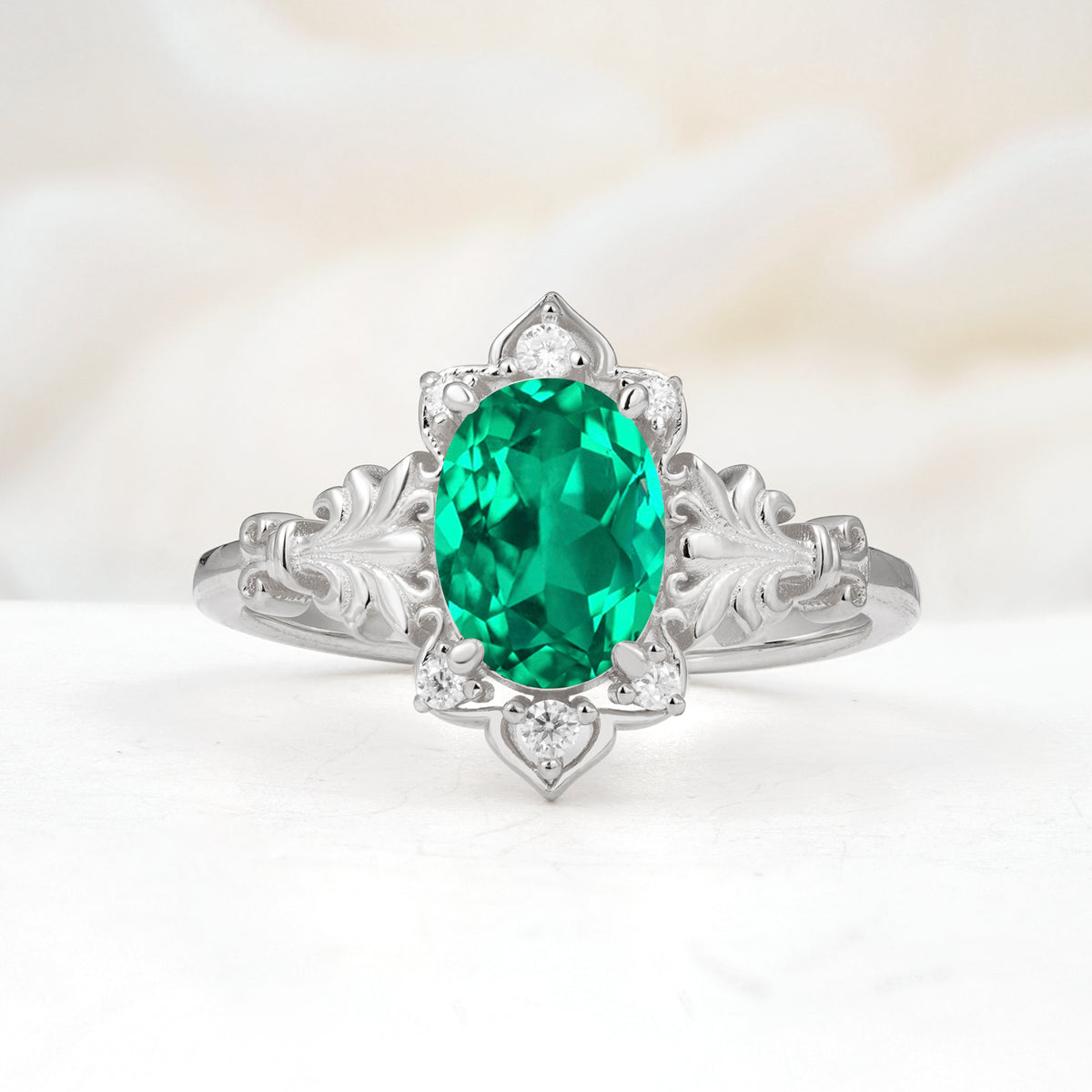 SR17618 Emerald Ring - Additional view