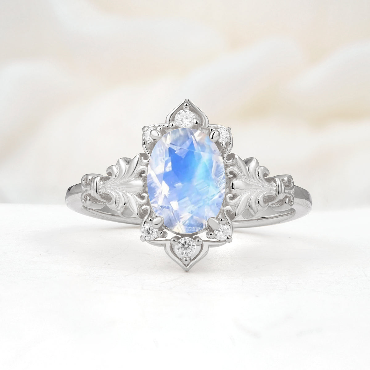 SR17618 Moonstone Ring - Additional view