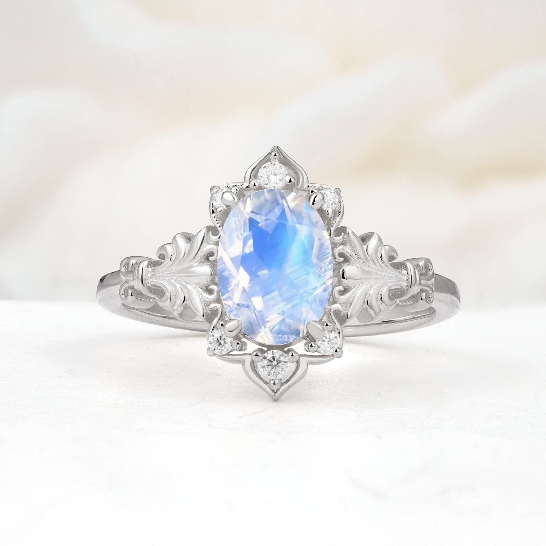 SR17618 Moonstone Ring - Additional view