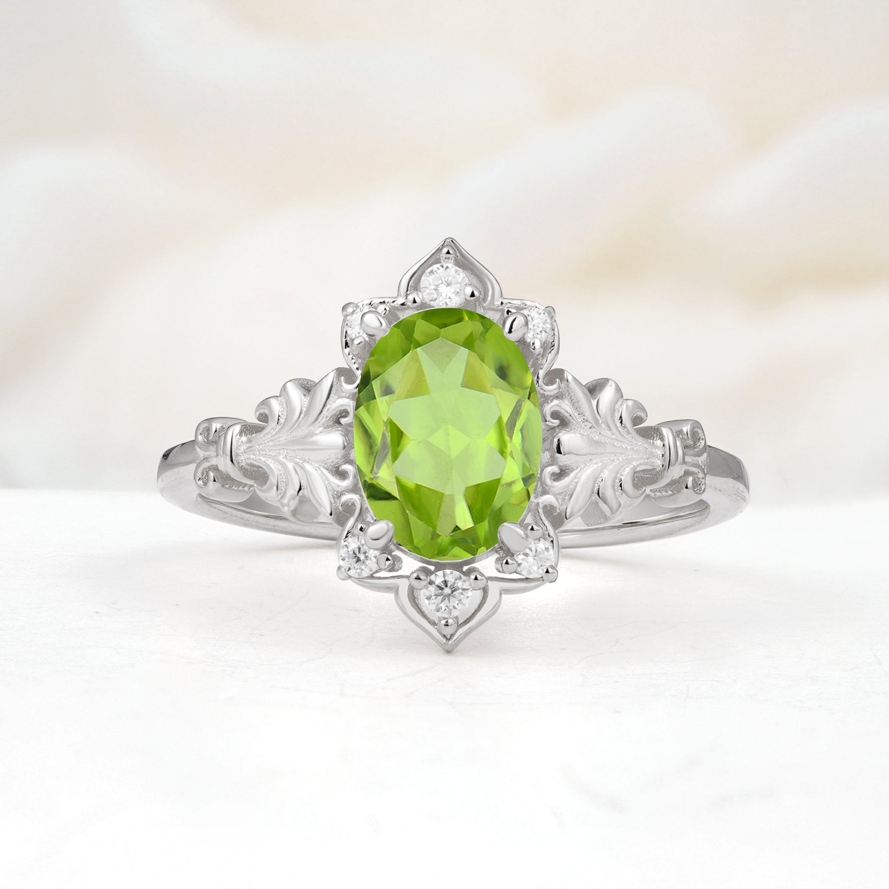 SR17618 Peridot Ring - Additional view