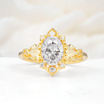 SR17618 Moissanite Ring - Yellow-Gold