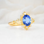 SR17618 Sapphire Ring - White-Gold