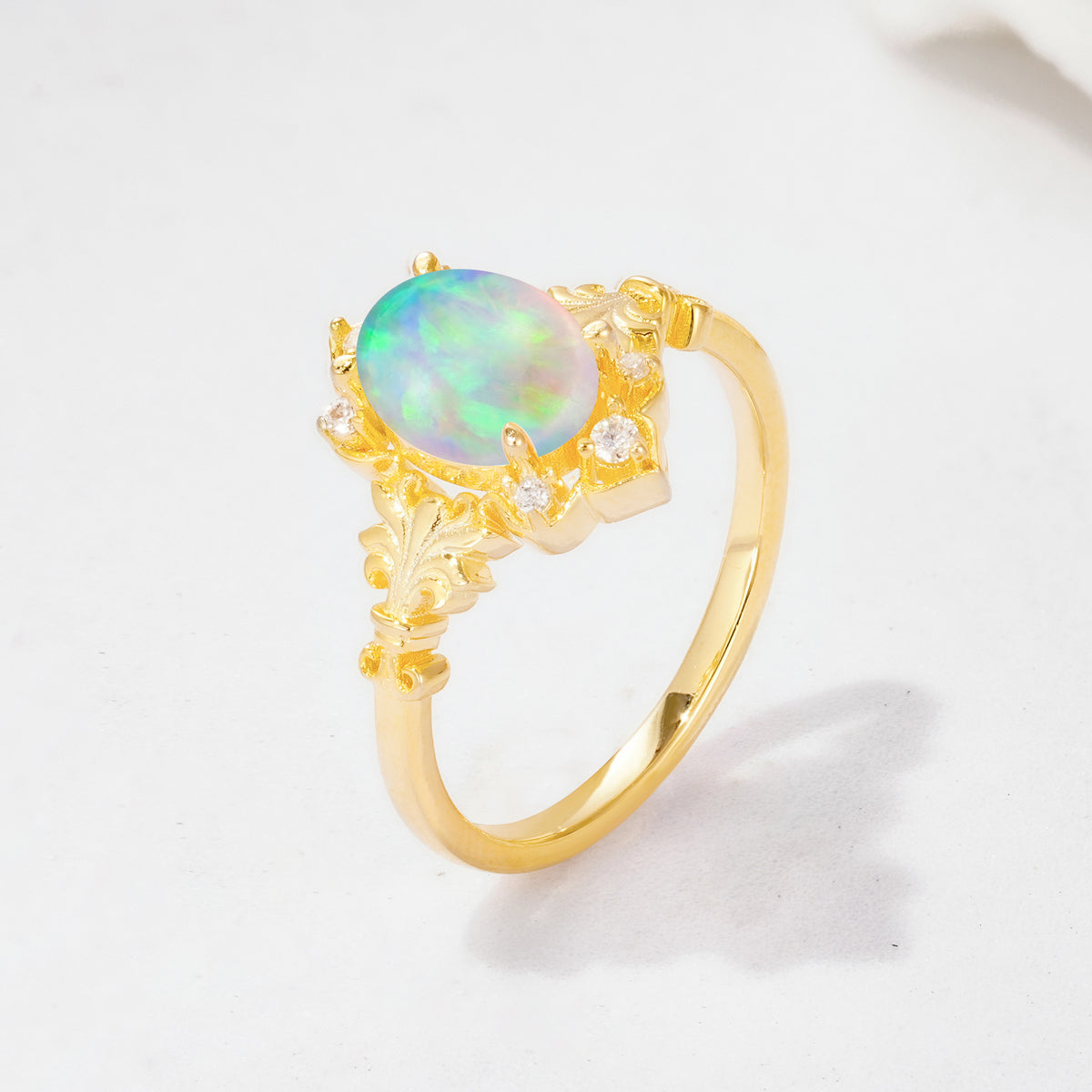 SR17618 Fire Opal Ring - Additional view