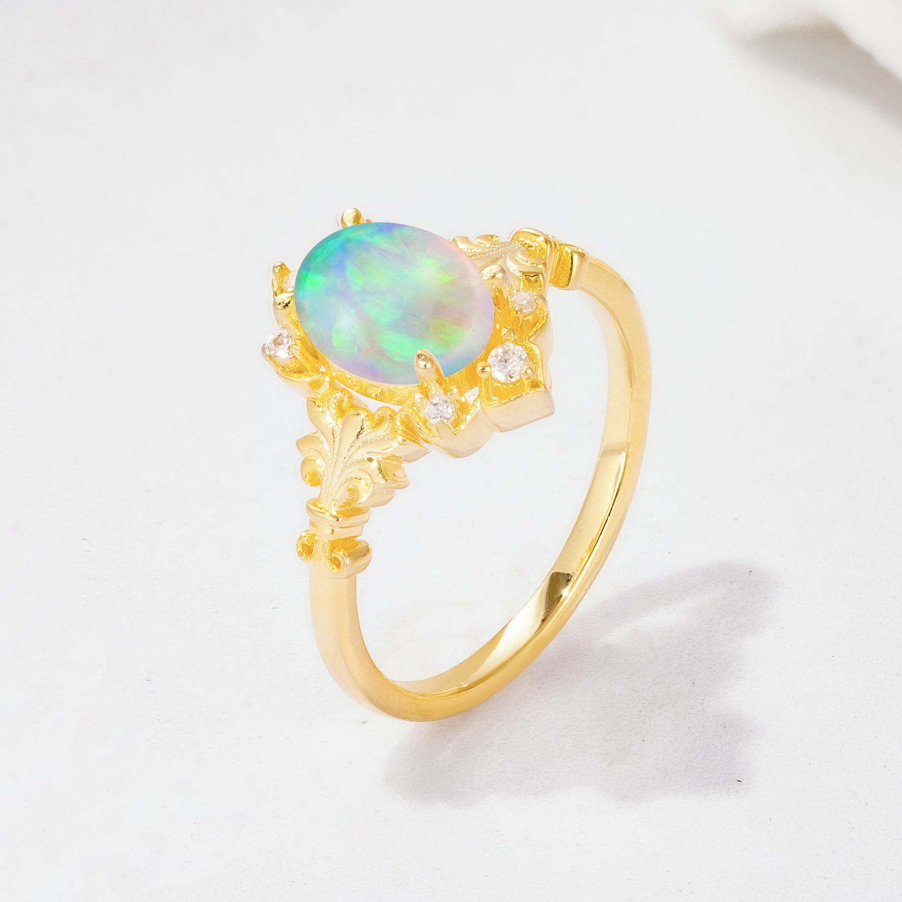 SR17618 Fire Opal Ring - Additional view