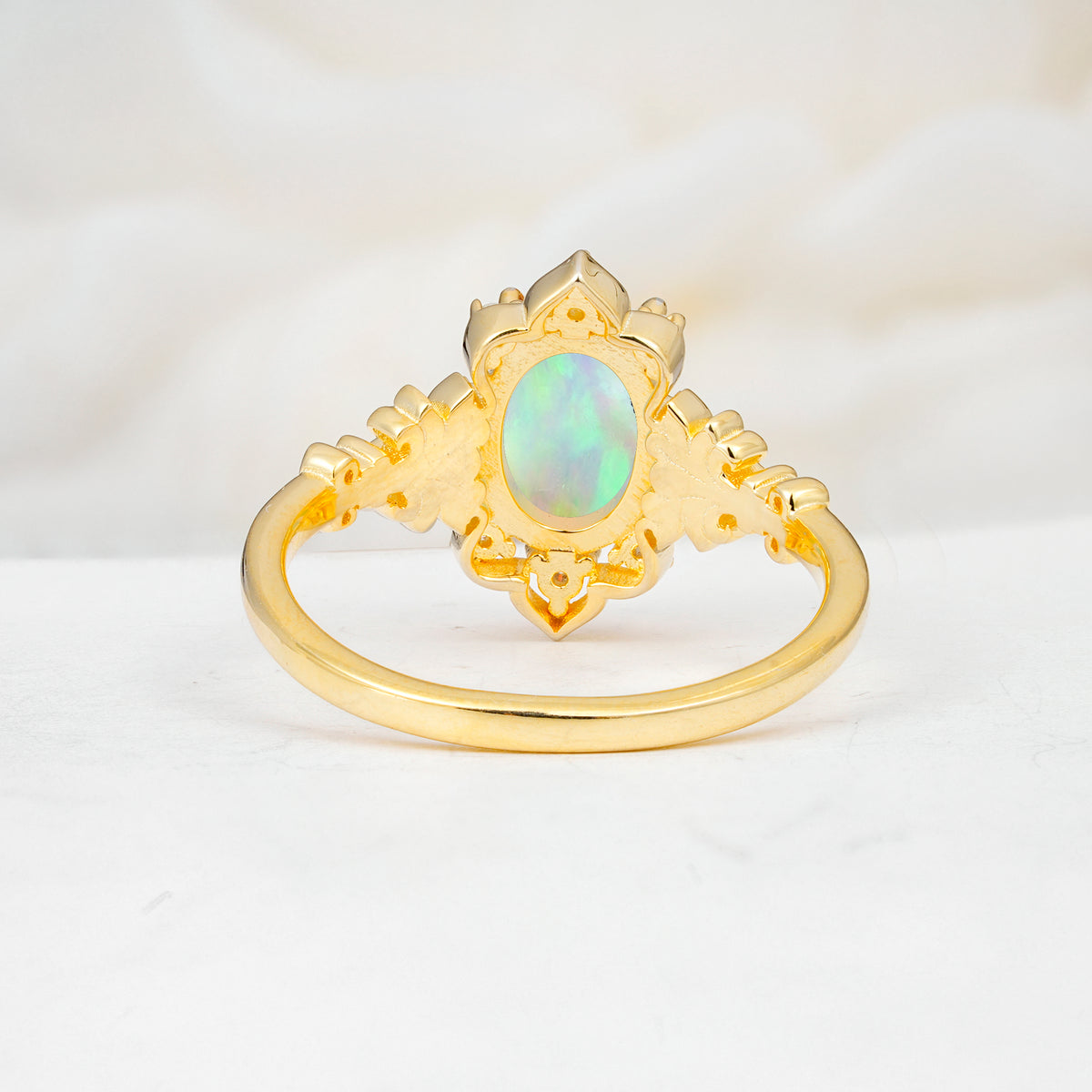 SR17618 Fire Opal Ring - Additional view