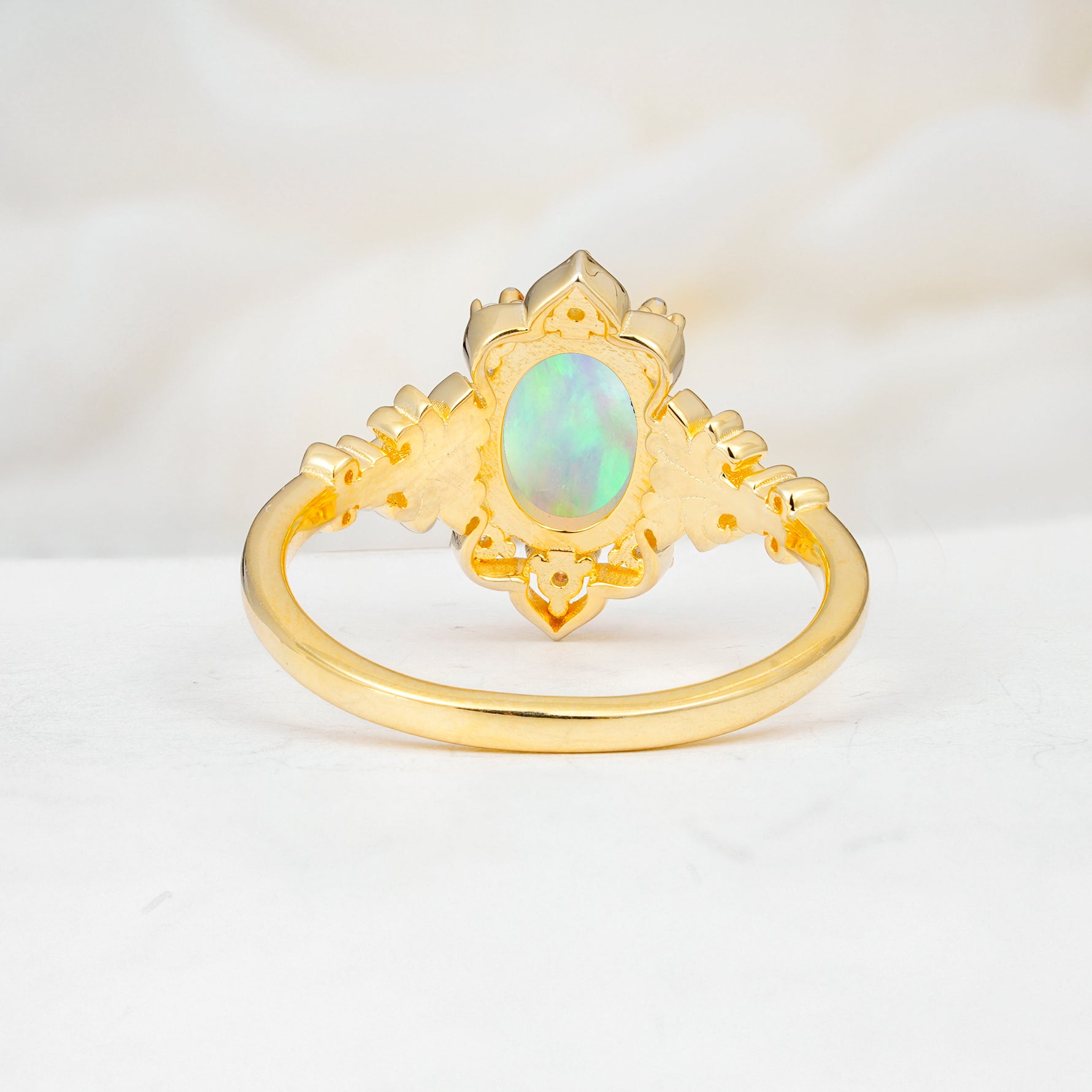 SR17618 Fire Opal Ring - Additional view