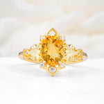 SR17618 Citrine Ring - Yellow-Gold