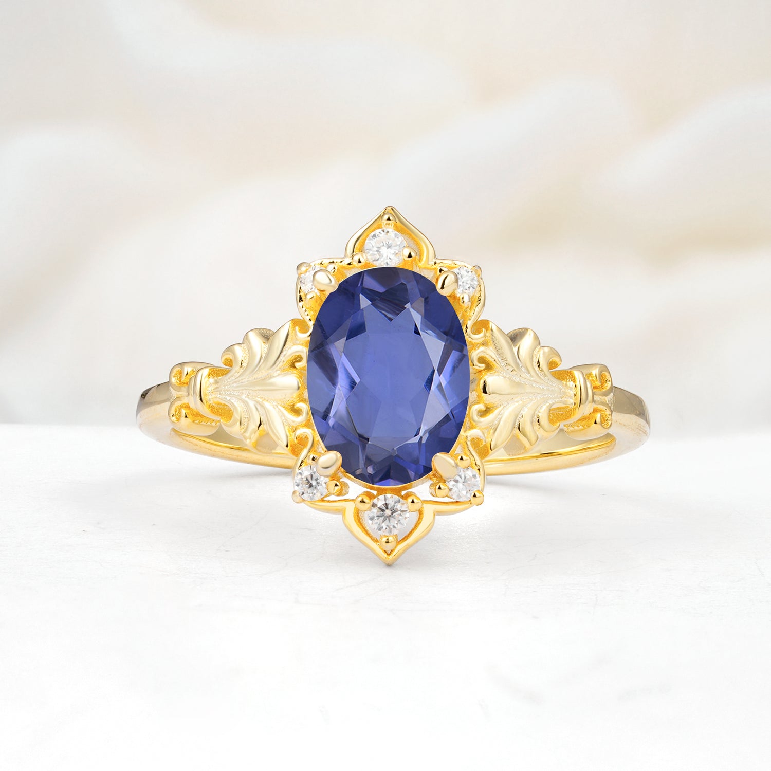 SR17618 Tanzanite Ring - Yellow-Gold