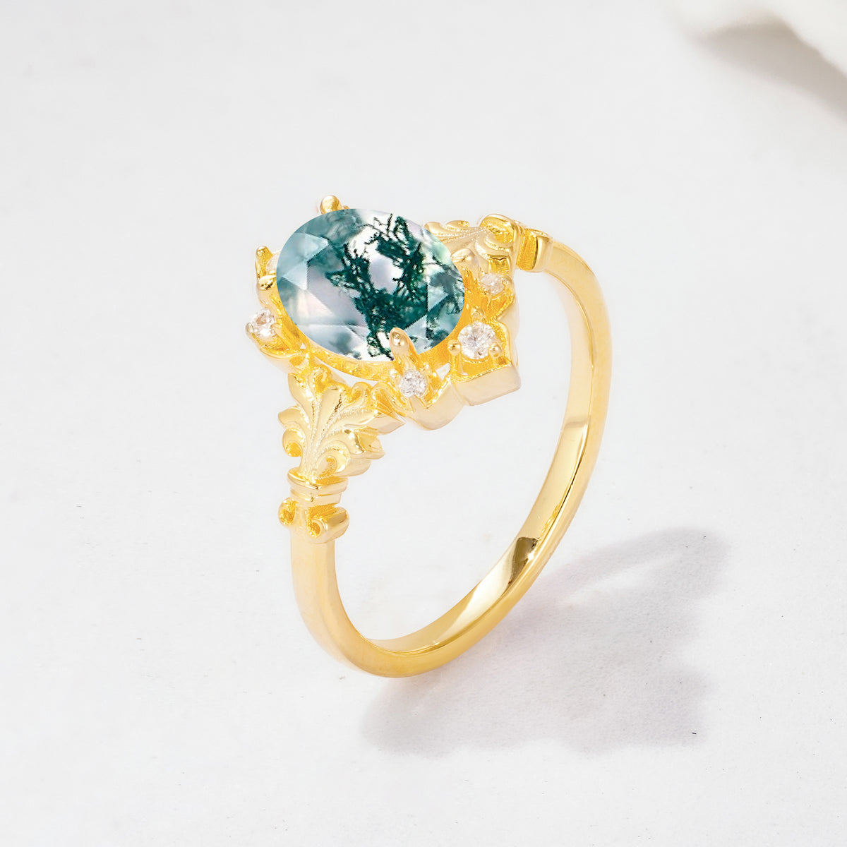 SR17618 Moss Agate Ring - Additional view