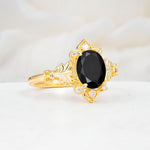 SR17618 Black Onyx Ring - White-Gold