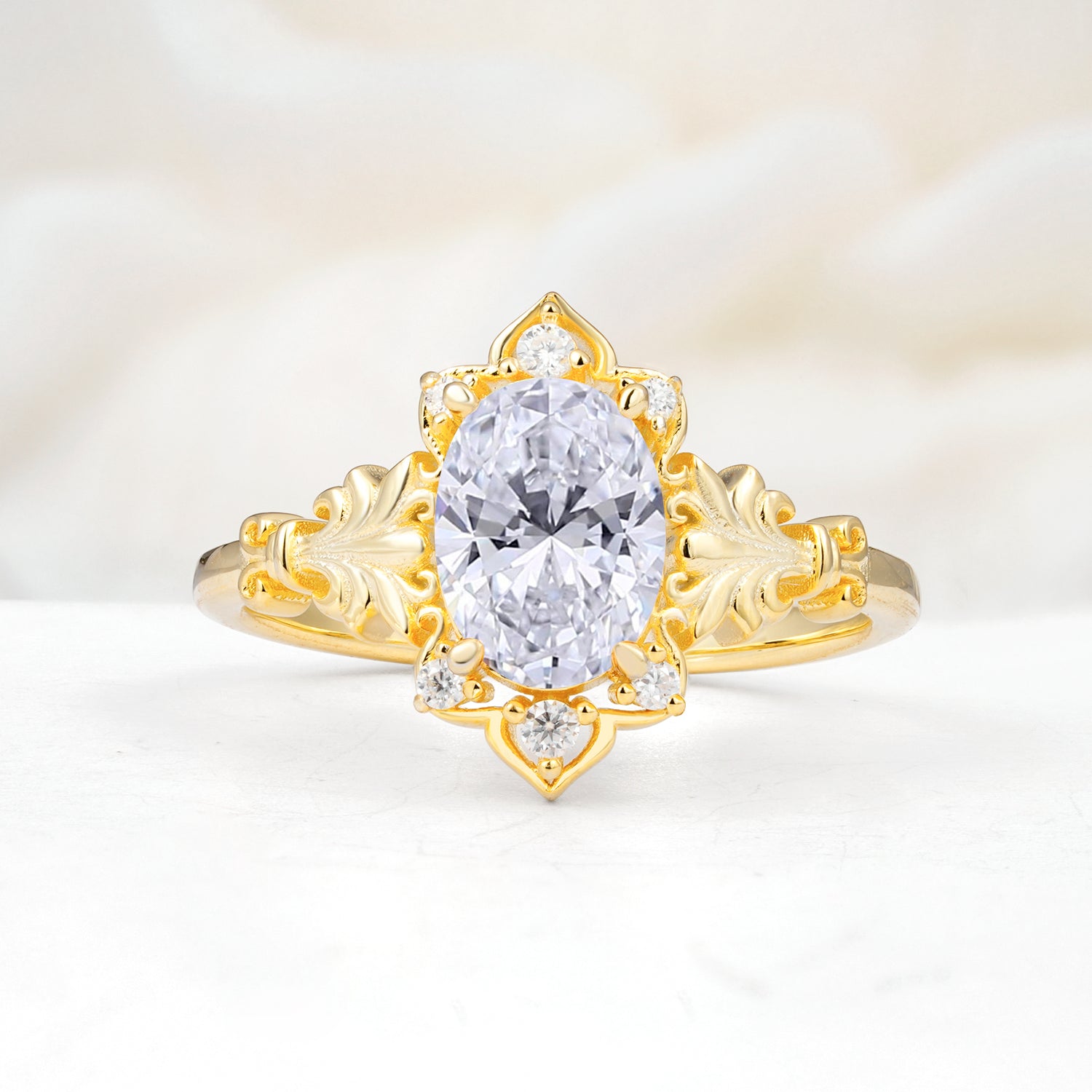 SR17618 Lab Diamond Ring - Yellow-Gold