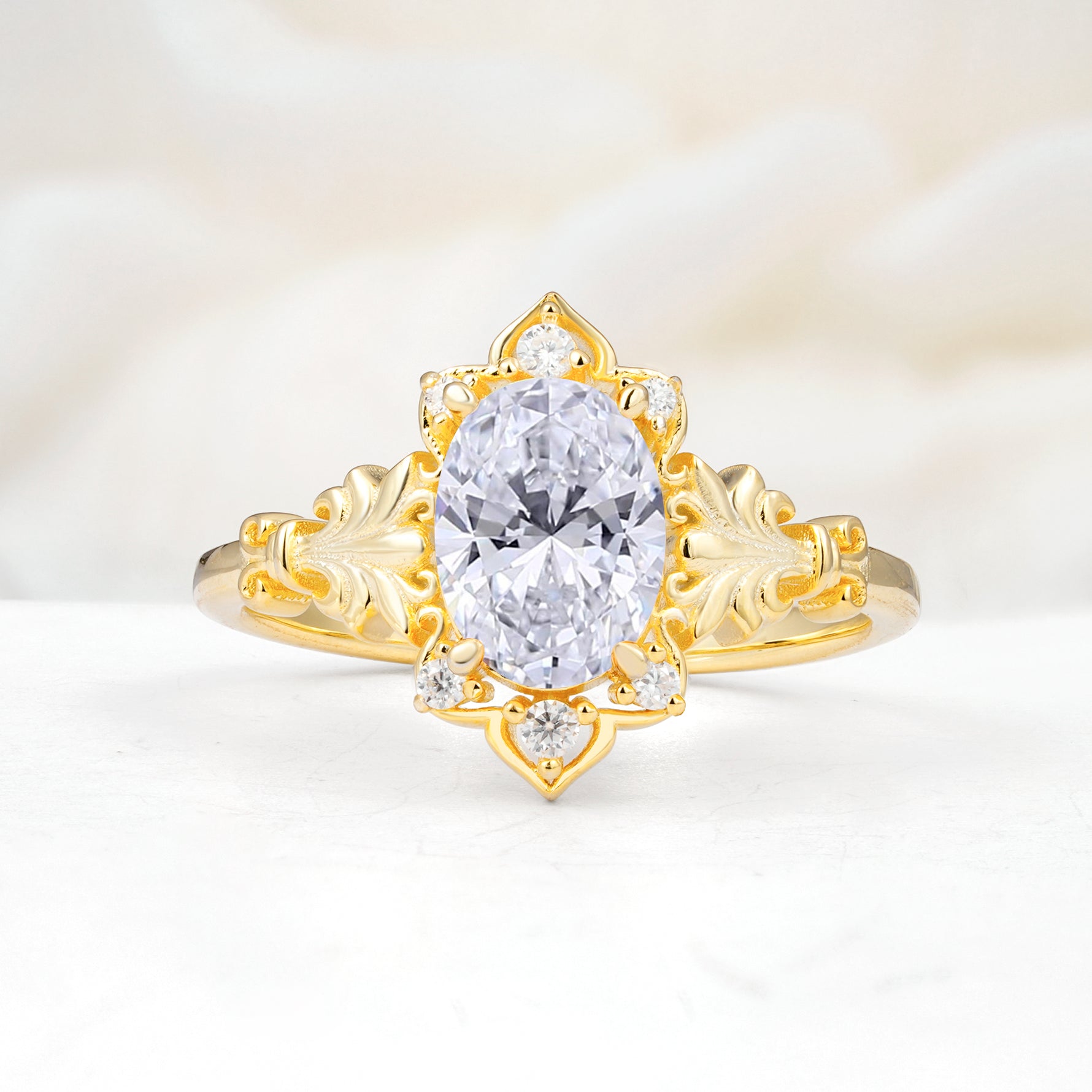 SR17618 Lab Diamond Ring - Yellow-Gold