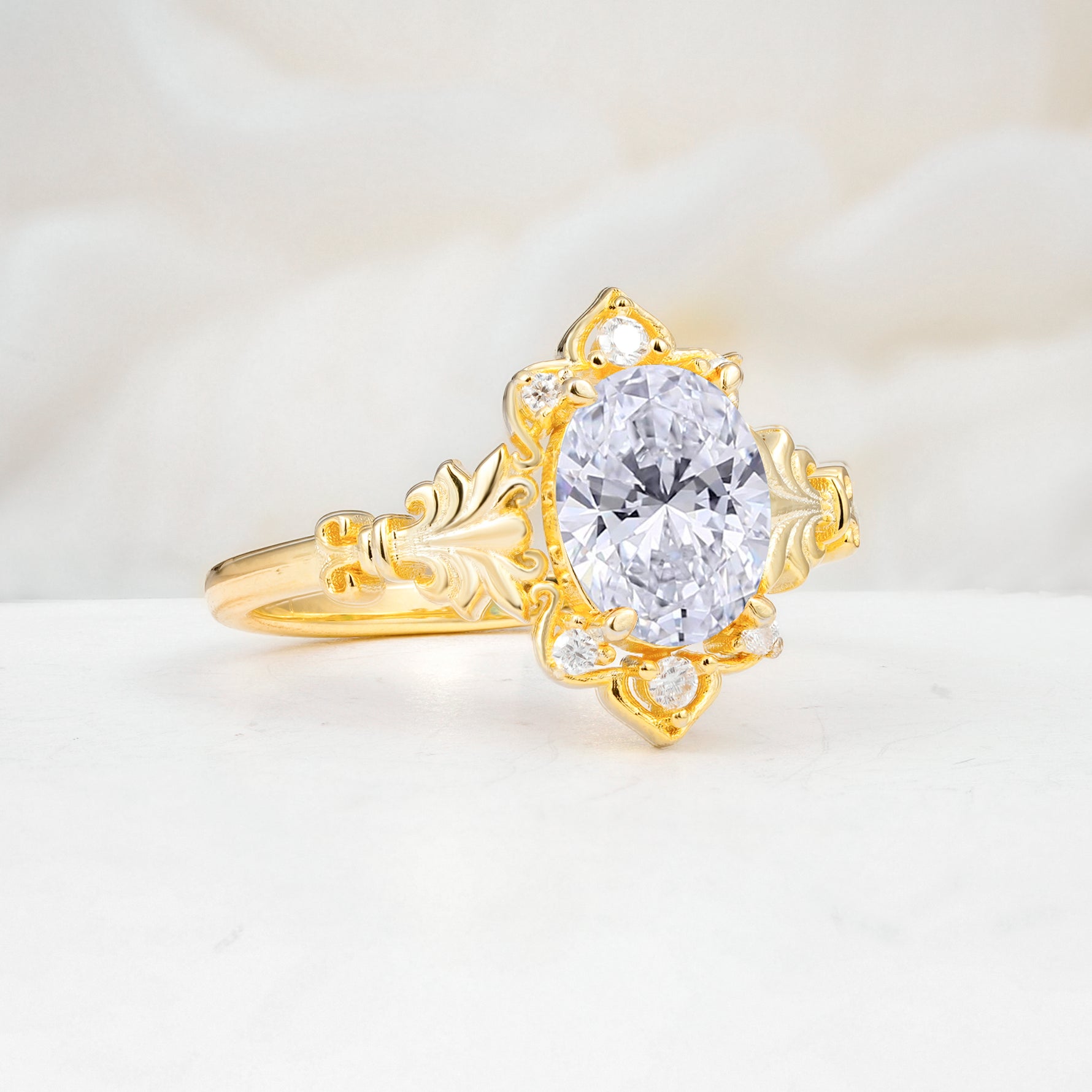 SR17618 Lab Diamond Ring - White-Gold