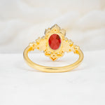 SR17618 Garnet Ring - Additional view
