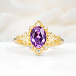 SR17618 Amethyst Ring - Yellow-Gold