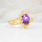 SR17618 Amethyst Ring - White-Gold