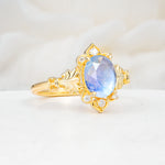SR17618 Moonstone Ring - White-Gold