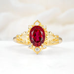 SR17618 Ruby Ring - Yellow-Gold