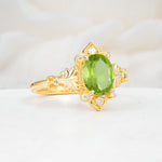 SR17618 Peridot Ring - White-Gold
