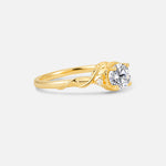 Round Cut Lab Diamond Leaf Vine Nature-Inspired Engagement Ring - Additional view