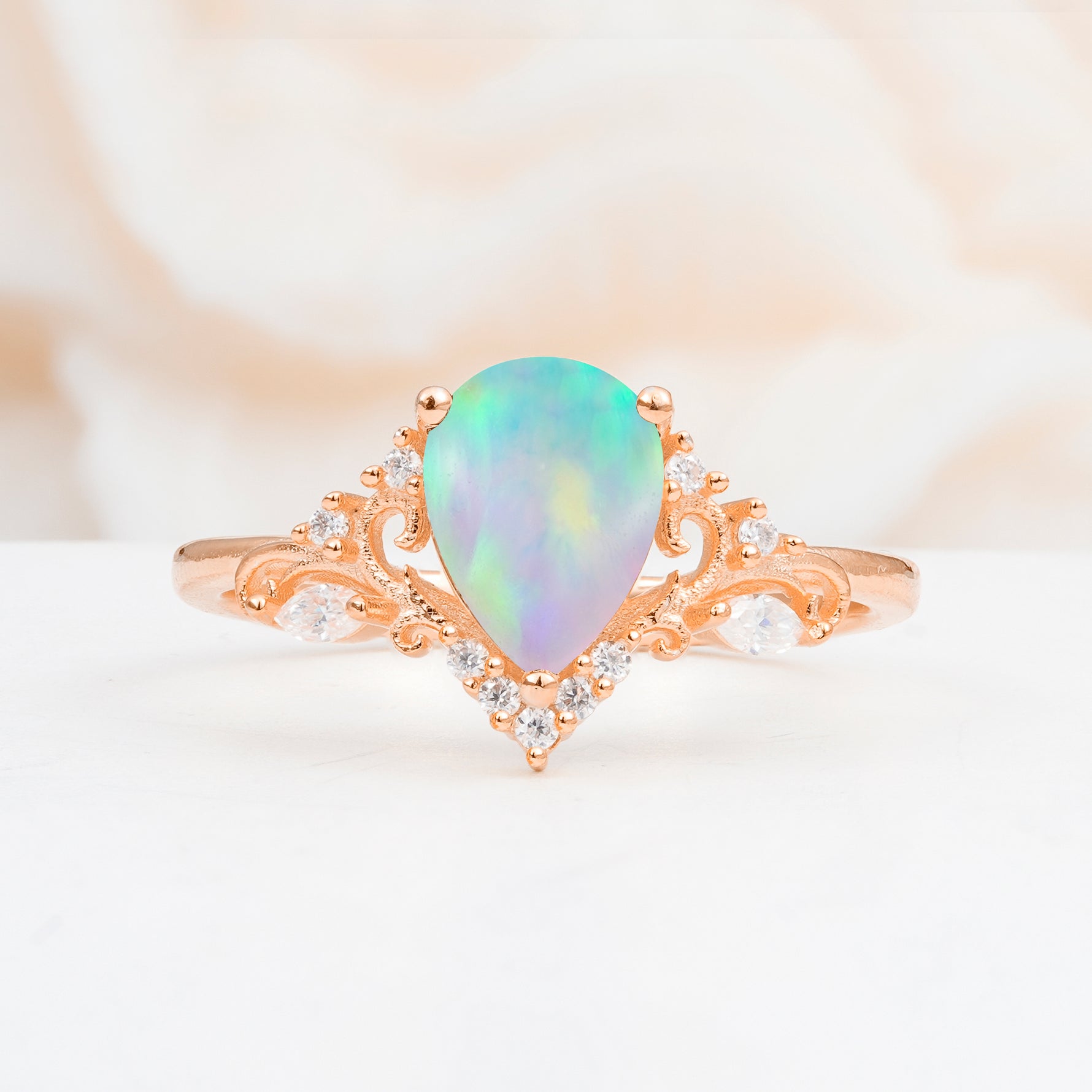 SR17625 Fire Opal Ring - Additional view