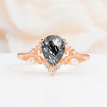 SR17625 Black Rutilated Quartz Ring - Additional view