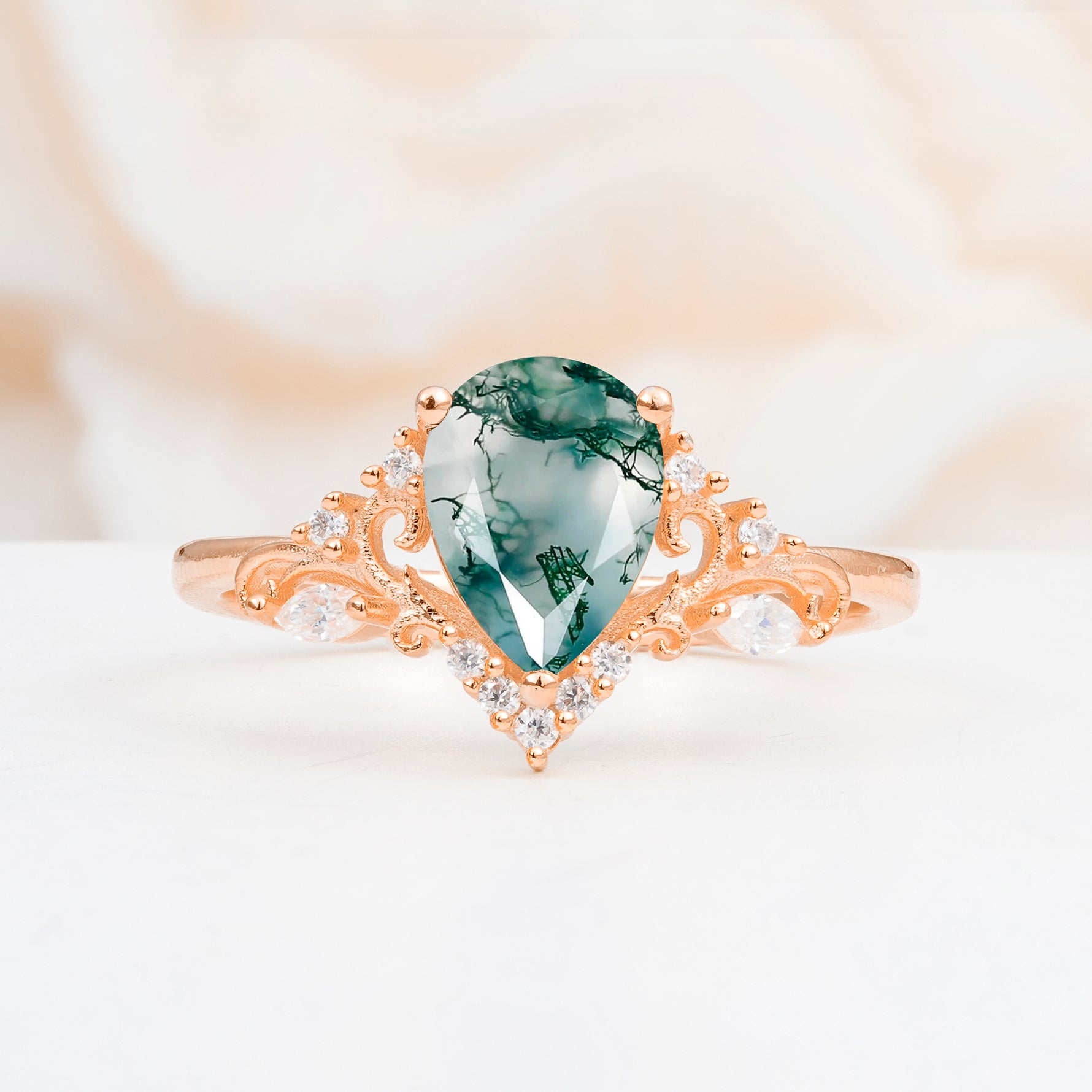 SR17625 Moss Agate Ring - Additional view