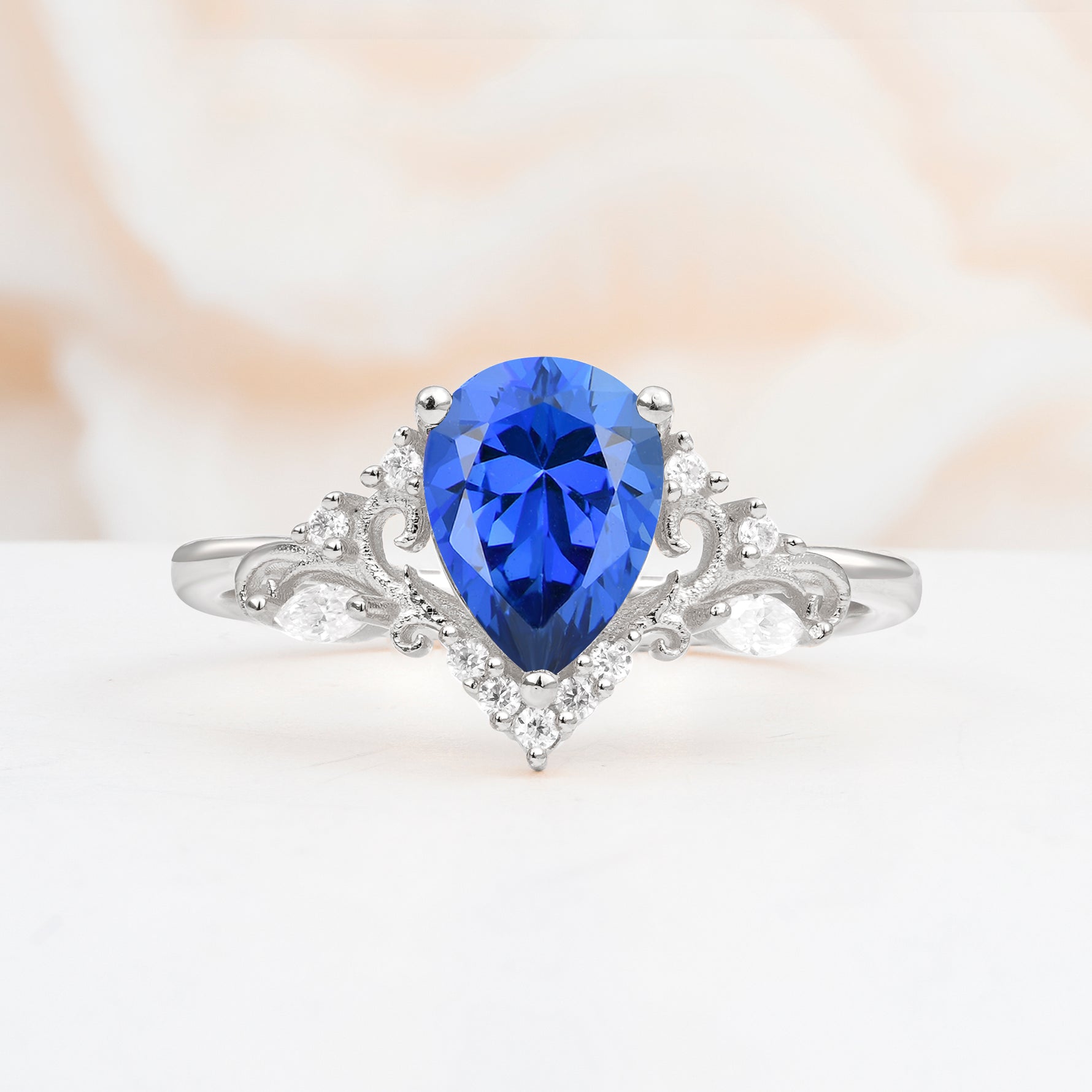 SR17625 Sapphire Ring - Additional view