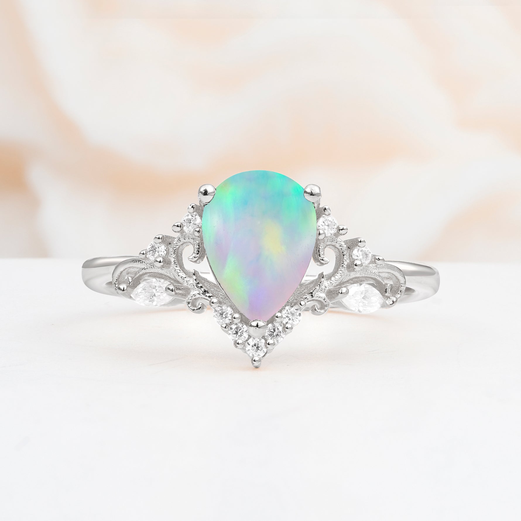 SR17625 Fire Opal Ring - Additional view