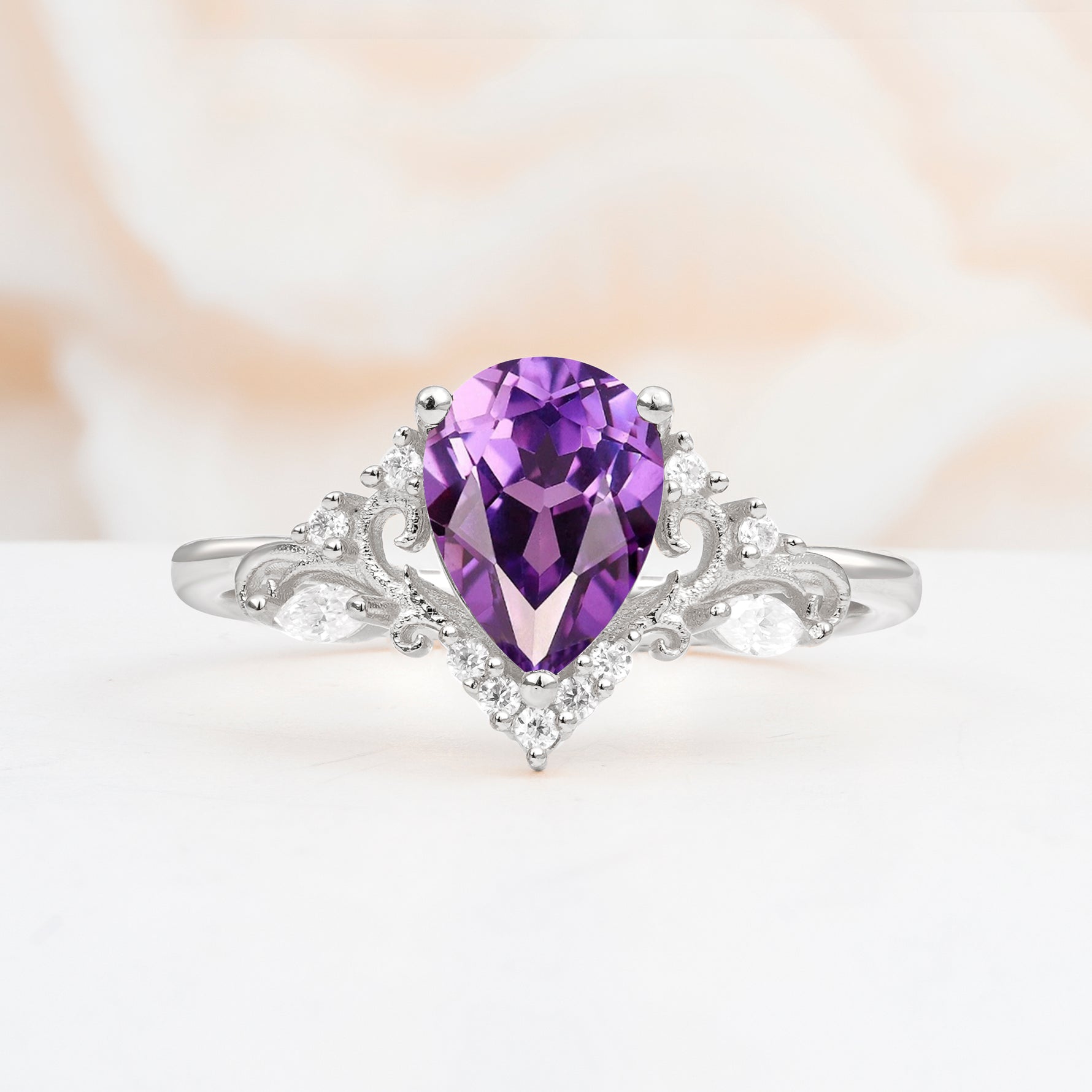SR17625 Amethyst Ring - Additional view