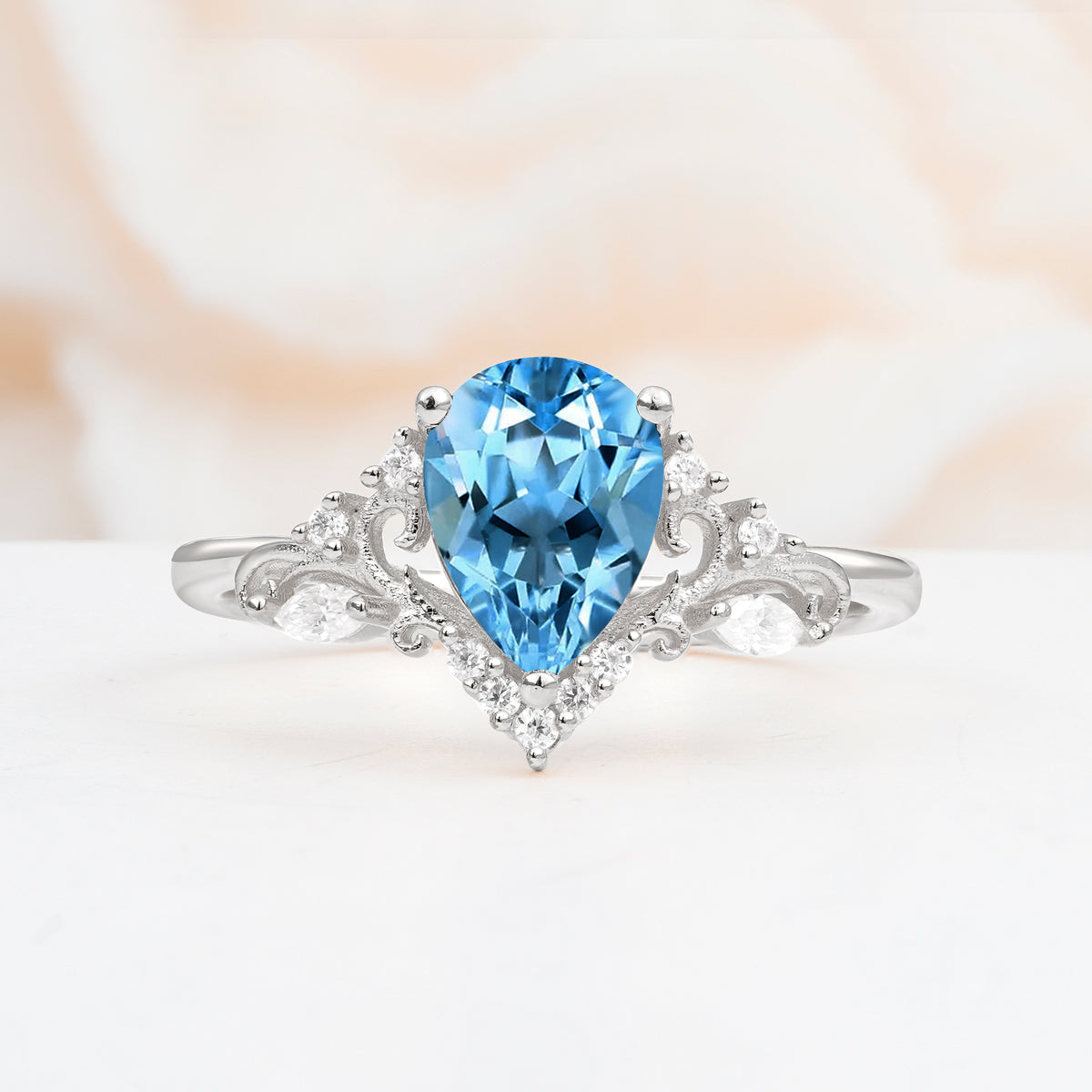 SR17625 Aquamarine Ring - Additional view