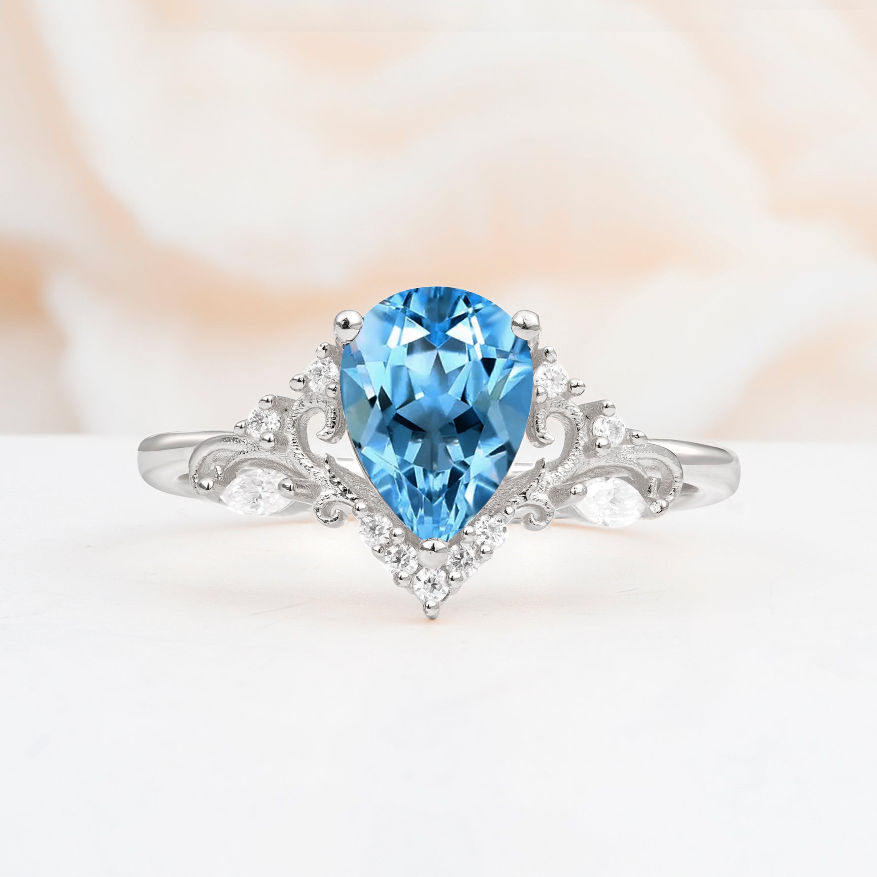 SR17625 Aquamarine Ring - Additional view