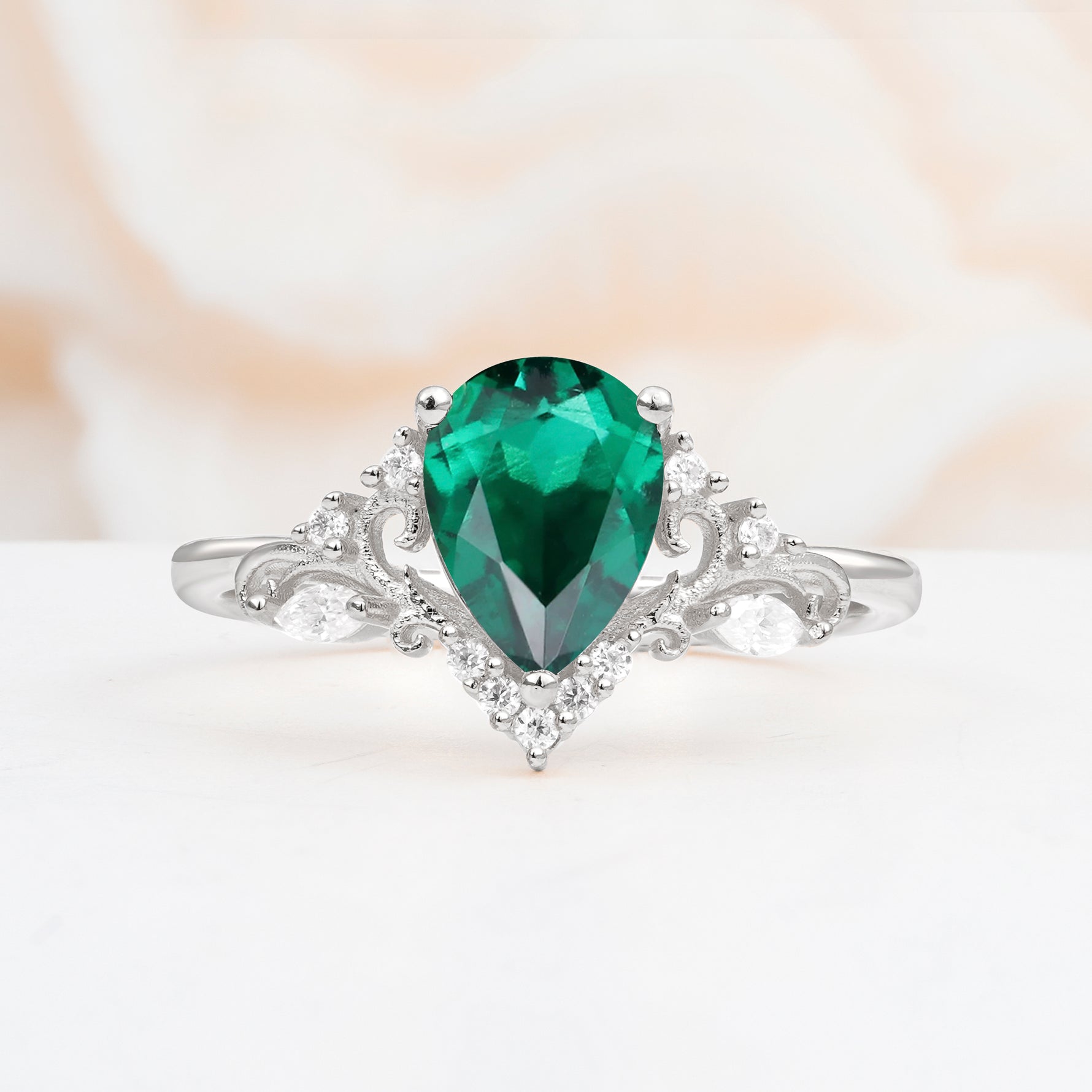 SR17625 Emerald Ring - Additional view