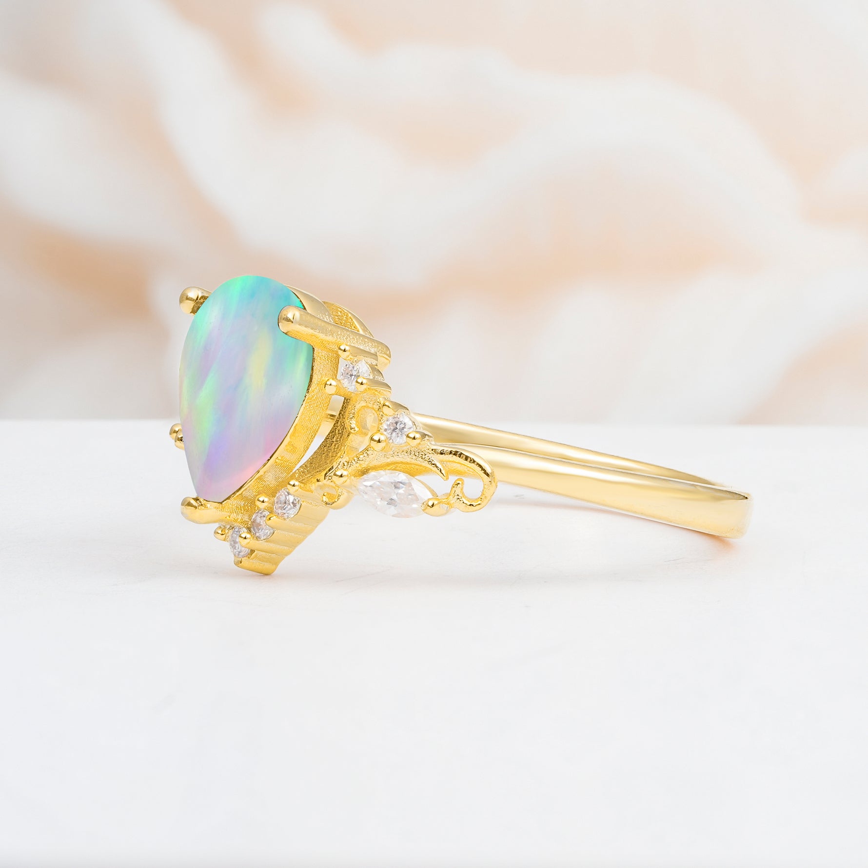 SR17625 Fire Opal Ring - Additional view